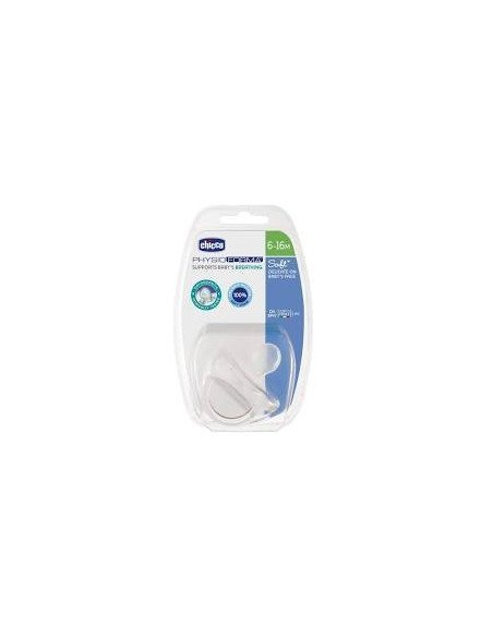 CHUPETE SILICONA CHICCO PHYSIOFORMA SOFT 6 - 12 MESES 2 UNIDADES NIÑO