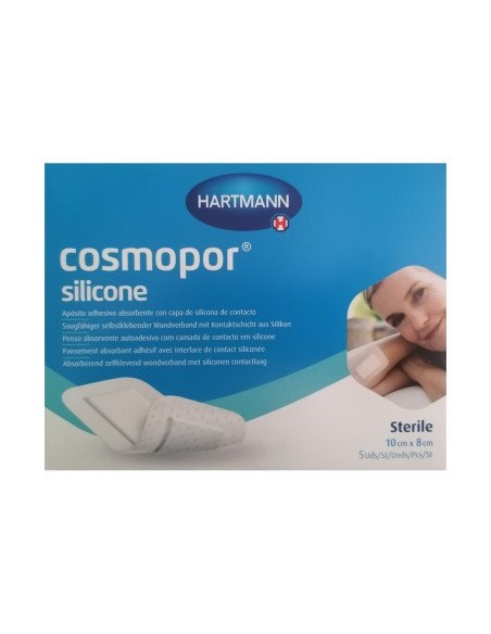 COSMOPOR SILICONE APOSITO ESTERIL 5 UNIDADES 10 CM X 8 CM