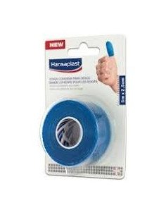 VENDA COHESIVA PARA DEDOS HANSAPLAST 1 UNIDAD 5 M X 2,5 CM COLOR AZUL