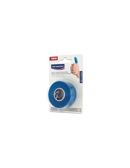 VENDA COHESIVA PARA DEDOS HANSAPLAST 1 UNIDAD 5 M X 2,5 CM COLOR AZUL