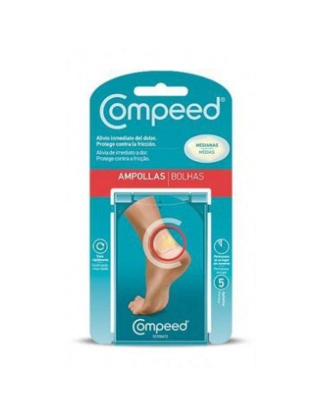 COMPEED AMPOLLAS HIDROCOLOIDE TALLA MEDIANA 5 UNIDADES