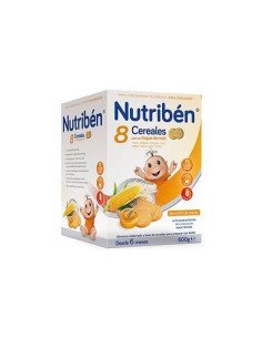 NUTRIBEN 8 CEREALES Y MIEL GALLETAS MARIA 1 ENVASE 600 G