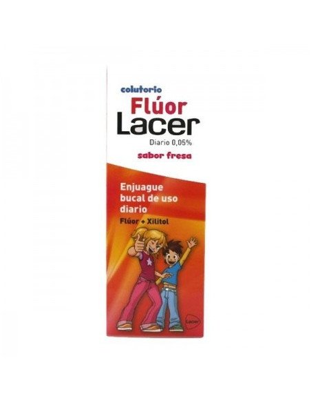 FLUOR LACER JUNIOR ENJUAGUE BUCAL DE USO DIARIO 1 ENVASE 500 ML SABOR FRESA