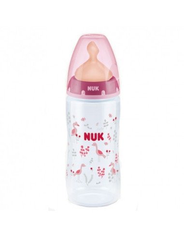 BIBERON PP LATEX NUK FIRST CHOICE T-1 M 1 UNIDAD 300 CC LECHE