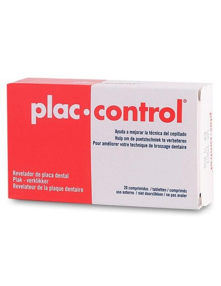 PLAC CONTROL COMPRIMIDOS REVELADOR PLACA DENTAL 20 COMPRIMIDOS