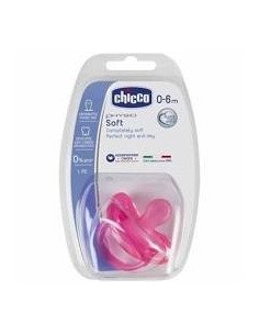 CHUPETE SILICONA ORTODONTICO CHICCO PHYSIOFORMA SOFT 0 - 6 MESES 1 UNIDAD COLOR ROSA