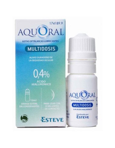 AQUORAL MULTIDOSIS GOTAS OFTALMICAS LUBRICANTES ESTERILES 1 ENVASE 10 ML