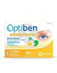 OPTIBEN OJOS IRRITADOS 10 AMPOLLAS UNIDOSIS 0,4 ML