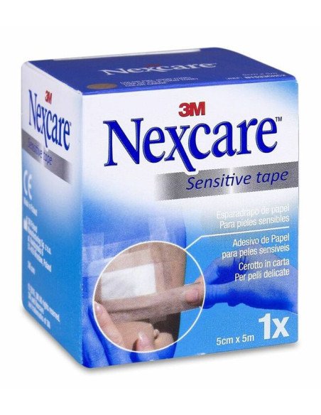 ESPARADRAPO HIPOALERGICO 3M NEXCARE SENSITIVE TAPE 1 UNIDAD 5 M X 5 CM COLOR CARNE