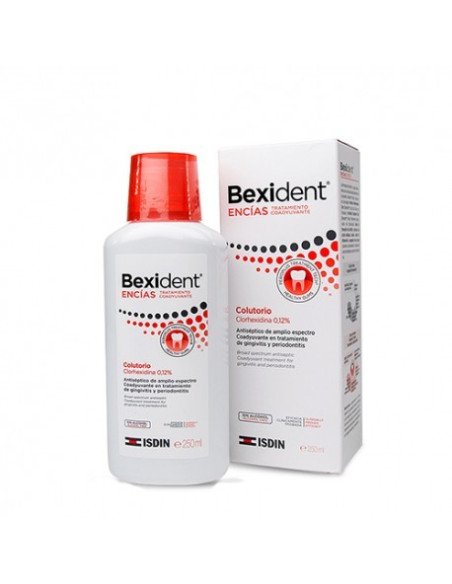 BEXIDENT ENCIAS TRATAMIENTO COADYUVANTE CLORHEXIDINA 0,12% COLUTORIO 1 ENVASE 250 ML