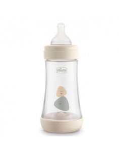 BIBERON PLASTICO T SILICONA CHICCO PERFECT5 NEUTRO 2M+ FLUJO MEDIO 240 ML