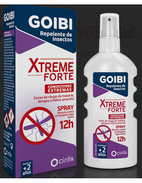 GOIBI XTREME FORTE REPELENTE DE INSECTOS 1 SPRAY 200 ML