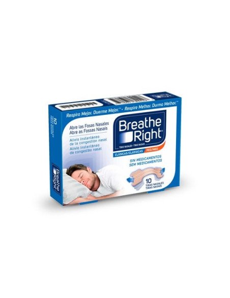 BREATHE RIGHT CLASICAS TIRA ADH NASAL 10 UNIDADES TALLA PEQUEÑA-MEDIANA