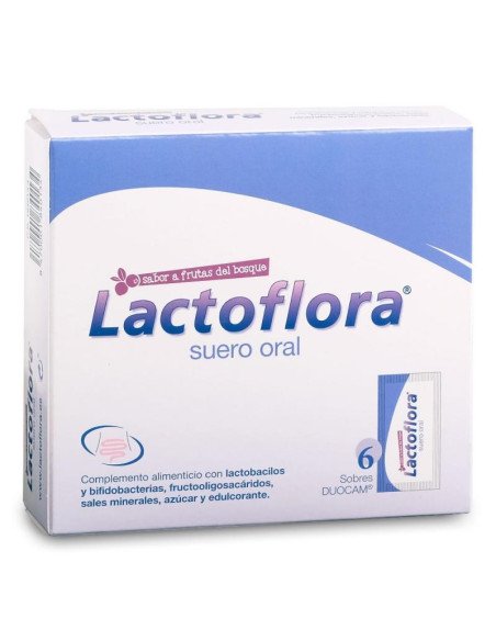 LACTOFLORA SUERO ORAL 6 SOBRES DUOCAM SABOR FRUTAS DEL BOSQUE