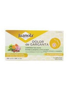 JUANOLA DOLOR DE GARGANTA PROPOLIS FORTE 20 COMPRIMIDOS PARA CHUPAR SABOR SUAVE BALSAMICO