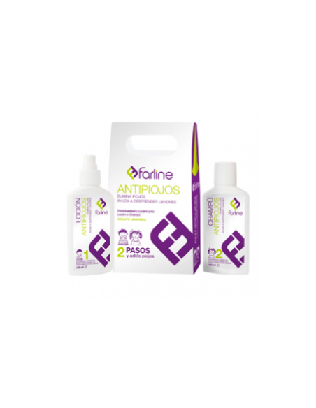 FARLINE PACK ANTIPIOJOS CHAMPU + LOCION PEDICULICIDA 1 ENVASE 100 ML + 1 ENVASE 100 ML