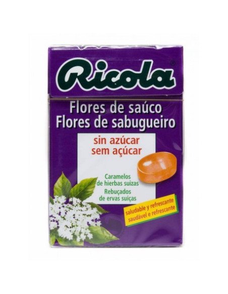 RICOLA CARAMELOS SIN AZUCAR 1 ENVASE 50 G SABOR FLOR DE SAUCO